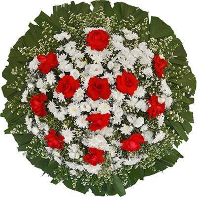 Coroa de flores modelo Tributo