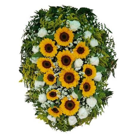 Coroa de flores modelo Girassol