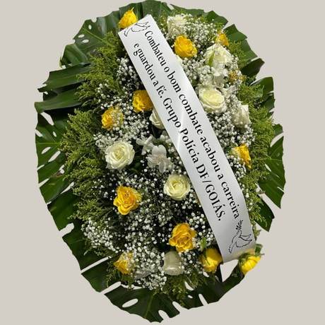 Coroa de flores Resplandecer Golden