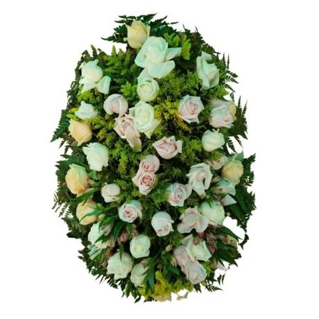 Coroa de flores rosas vibrantes